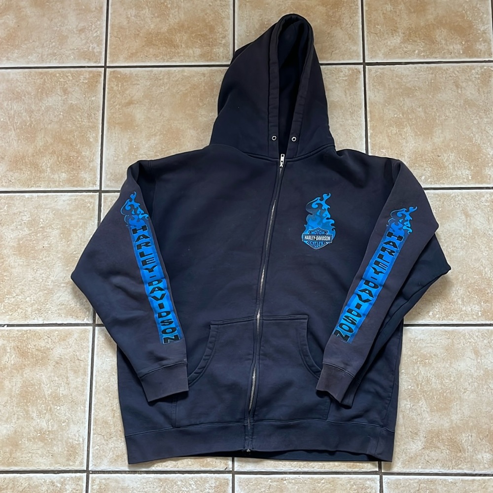 Xl Harley Davidson zip up sweatshirt